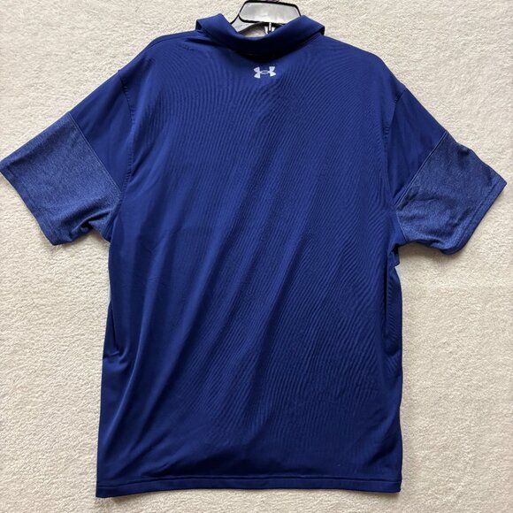 Under Armour Shirt Mens XL Blue Purple Geometric Polo Activewear Short Sleeve - Picture 5 of 6